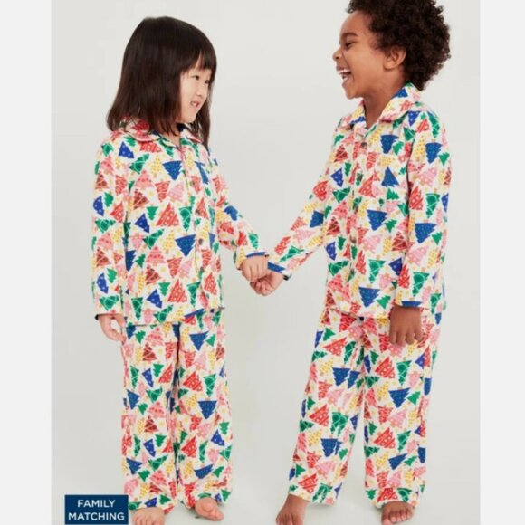 Old Navy Other - NWT. OLD NAVY Baby Unisex Christmas Trees Printed Pajama Set